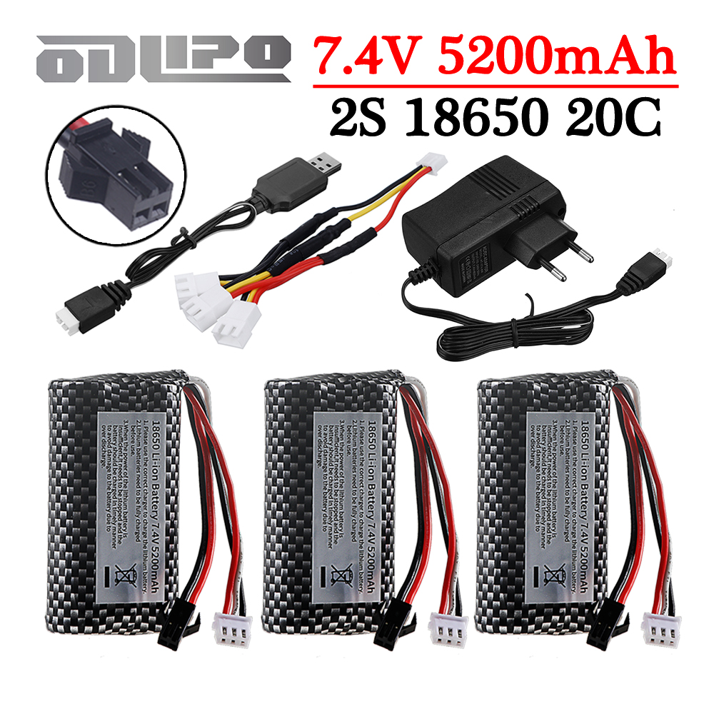 Drone Battery Charger - 18650 7.4V 5200mAh Li-ion battery with