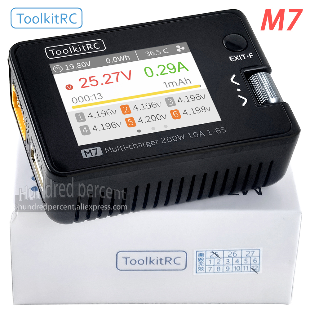 Drone Battery Voltage Checker - ToolkitRC M7 Charger Intelligent Discharge Lithium