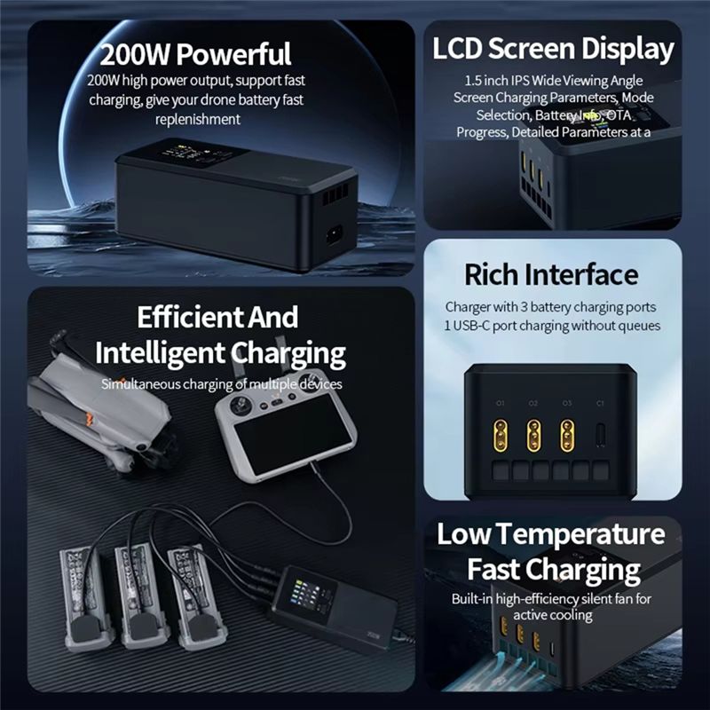 24-Hour Delivery Three-Way Sma - Drone Battery Smart recensione e prezzo