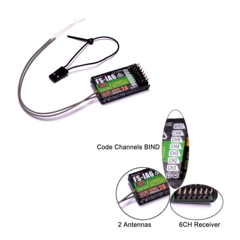 Flysky FS-IA6 Receiver 6CH Dua - Drone Battery Plate recensione e prezzo