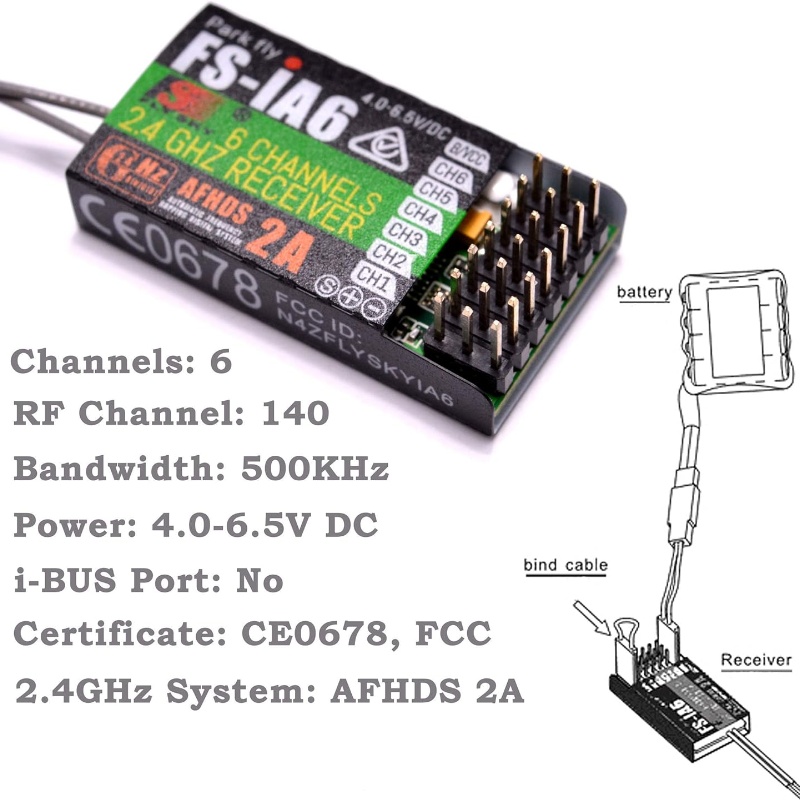 Flysky FS-IA6 Receiver 6CH Dua - Drone Battery Plate recensione e prezzo