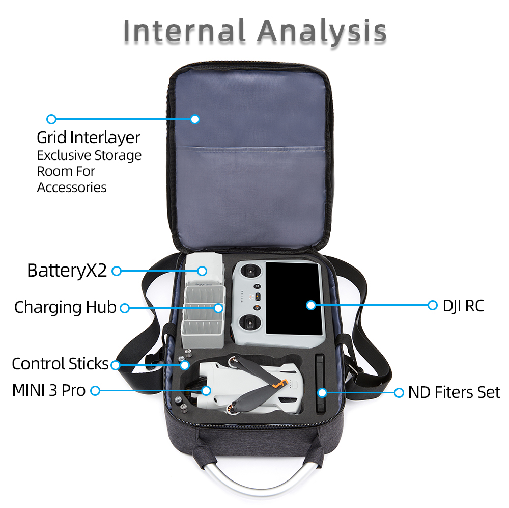 for Mini 3 Storage Box Dron Ha - Drone Battery Bag recensione e prezzo