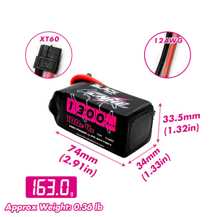 2PCS CNHL 4S 14.8V Lipo Batter - Drone Battery 4S recensione e prezzo