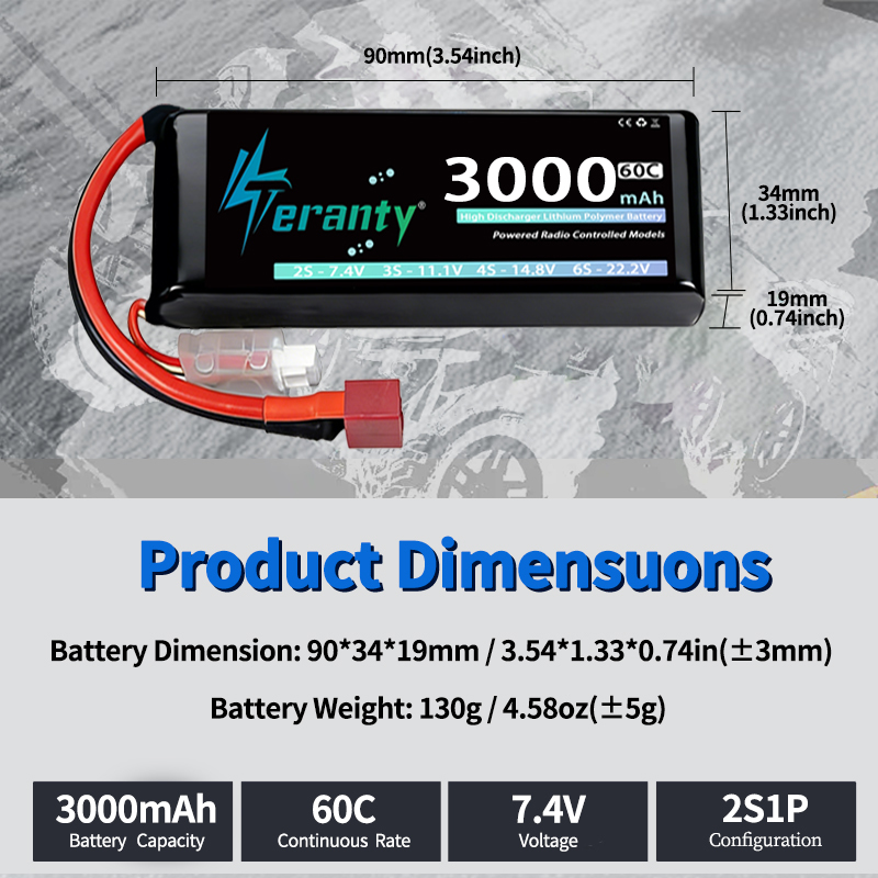TERANTY 2S 3000mAh Lipo Batter - Drone Battery Plate recensione e prezzo