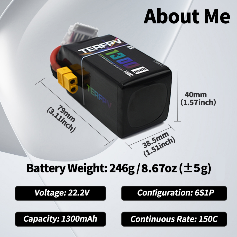 TERFPV Lipo Battery 6S 22.2V 1 - Drone Battery Plate recensione e prezzo