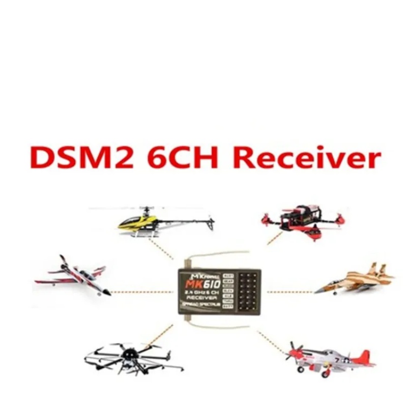 DSM2 MK610 AR6100 2.4G 6CH RC  - Drone Battery Plate recensione e prezzo
