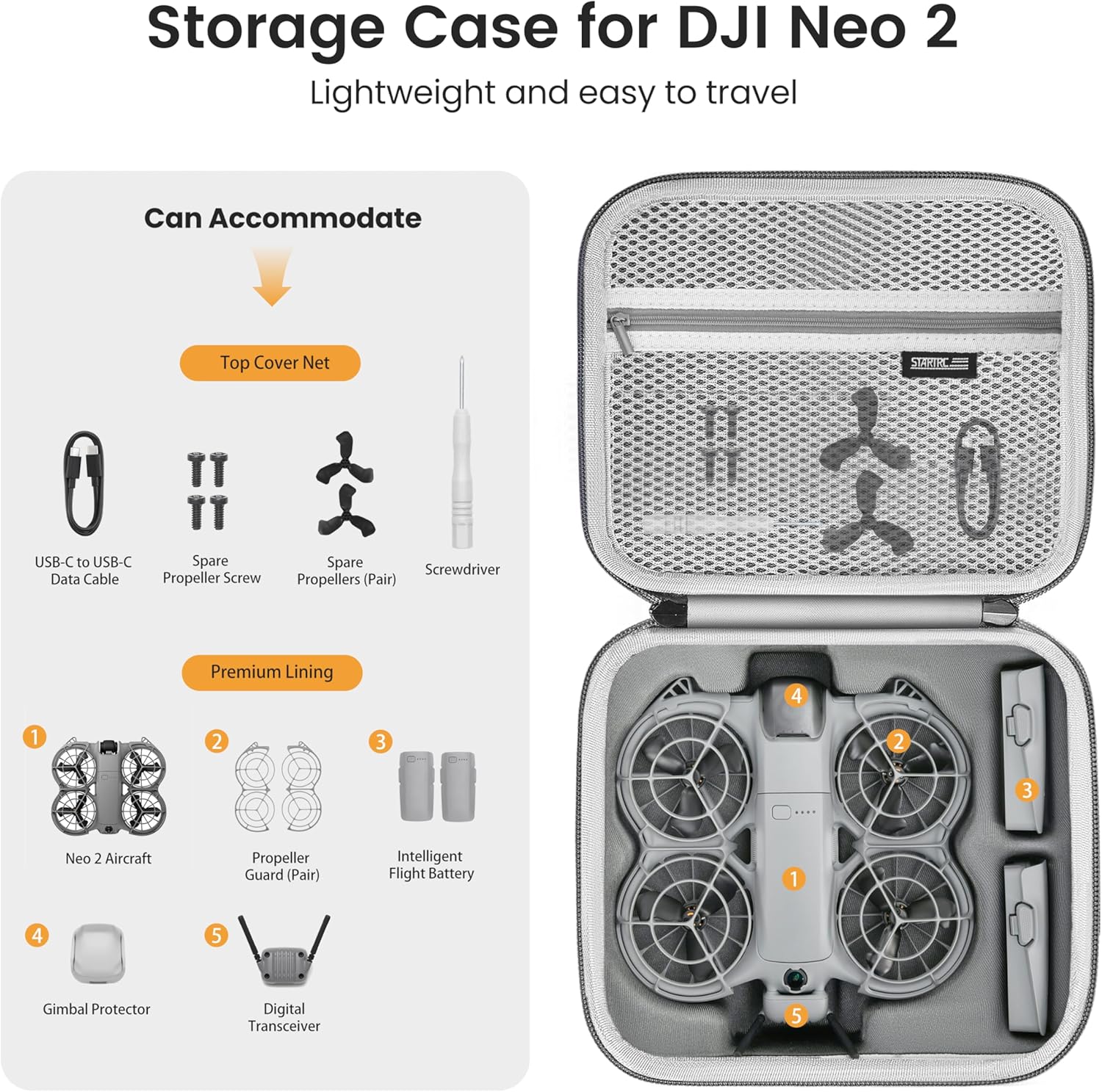 STARTRC Neo 2 Portable PU Shou - Drone Battery Case recensione e prezzo