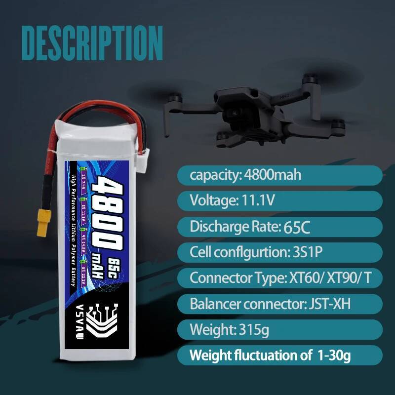 VSVAW 3S Lipo Battery for FPV  - Drone Battery 3S recensione e prezzo