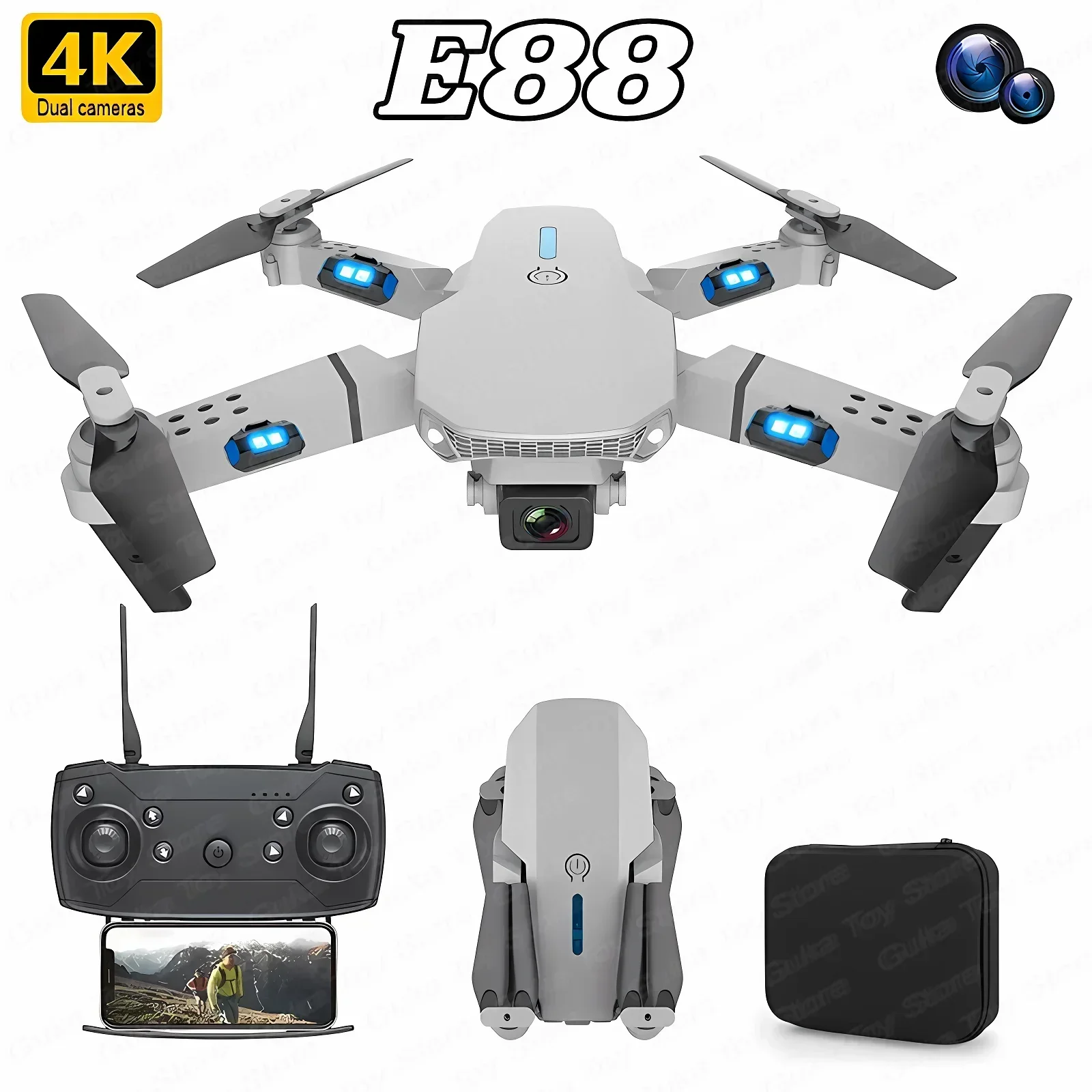 E88 Pro WIFI FPV Drone Wide An - Drone Battery Box recensione e prezzo