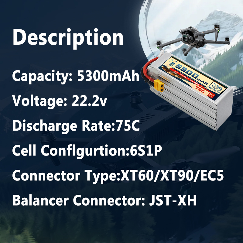 VSVAW 6S 5300mAh Lipo Battery  - Drone Battery Plate recensione e prezzo