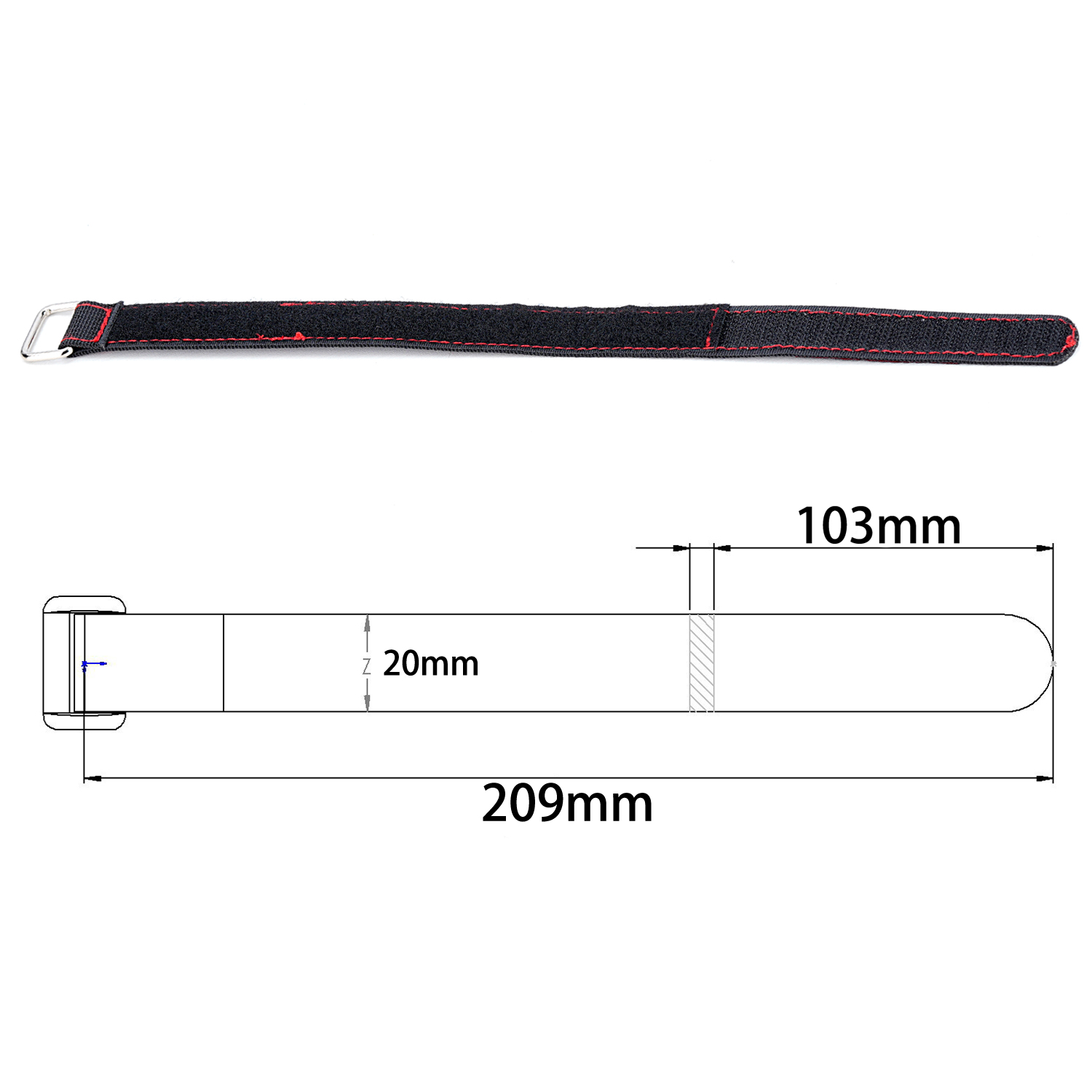 TCRC 2PCS 20x300MM Kevlar Stit - Drone Battery Strap recensione e prezzo
