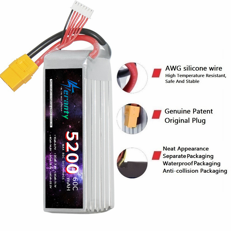 TERANTY 6S 5200mAh Lipo Batter - Drone Battery 6S recensione e prezzo