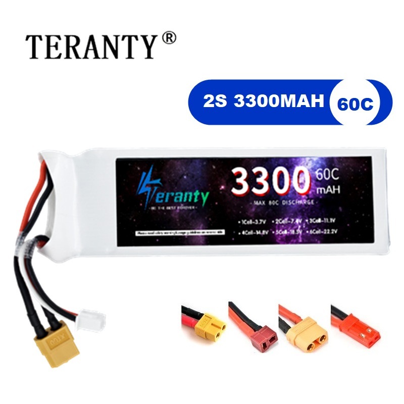 2S 7.4V LiPo Battery 3300mAh 6 - Drone Battery Connector recensione e prezzo