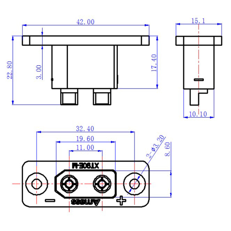 30PCSAmass Black XT90E-M Panel - Drone Battery Connector recensione e prezzo