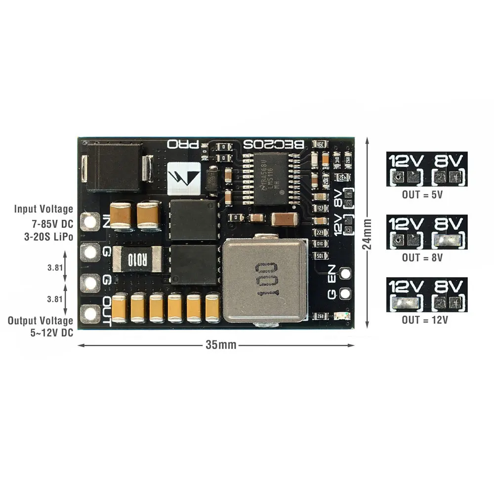 MatekSys BEC 20S-PRO 7-85V to  - Drone Battery High Voltage recensione e prezzo