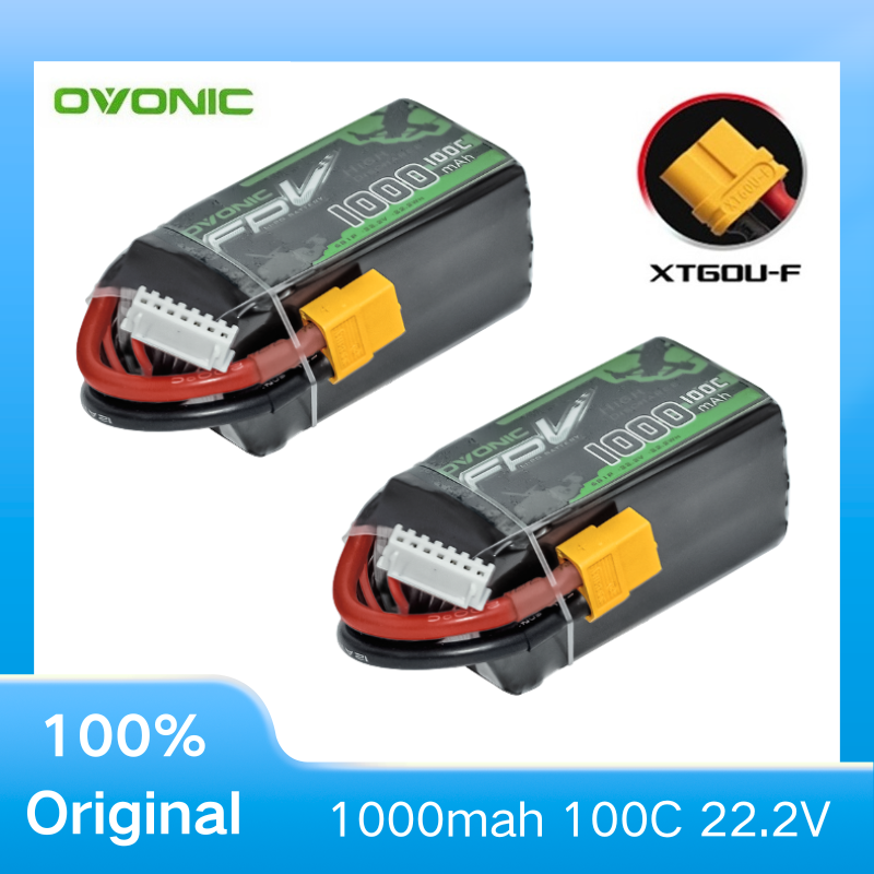 2Pcs OVONIC 1000mAh 100C 22.2V - Drone Battery 6S recensione e prezzo