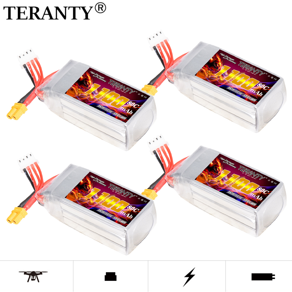 TERANTY 3S 11.1V 1100mAh 80C/1 - Drone Battery Li-Ion recensione e prezzo