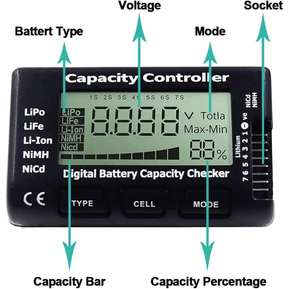 Handheld Battery Capacity Chec - Drone Battery Voltage Checker recensione e prezzo