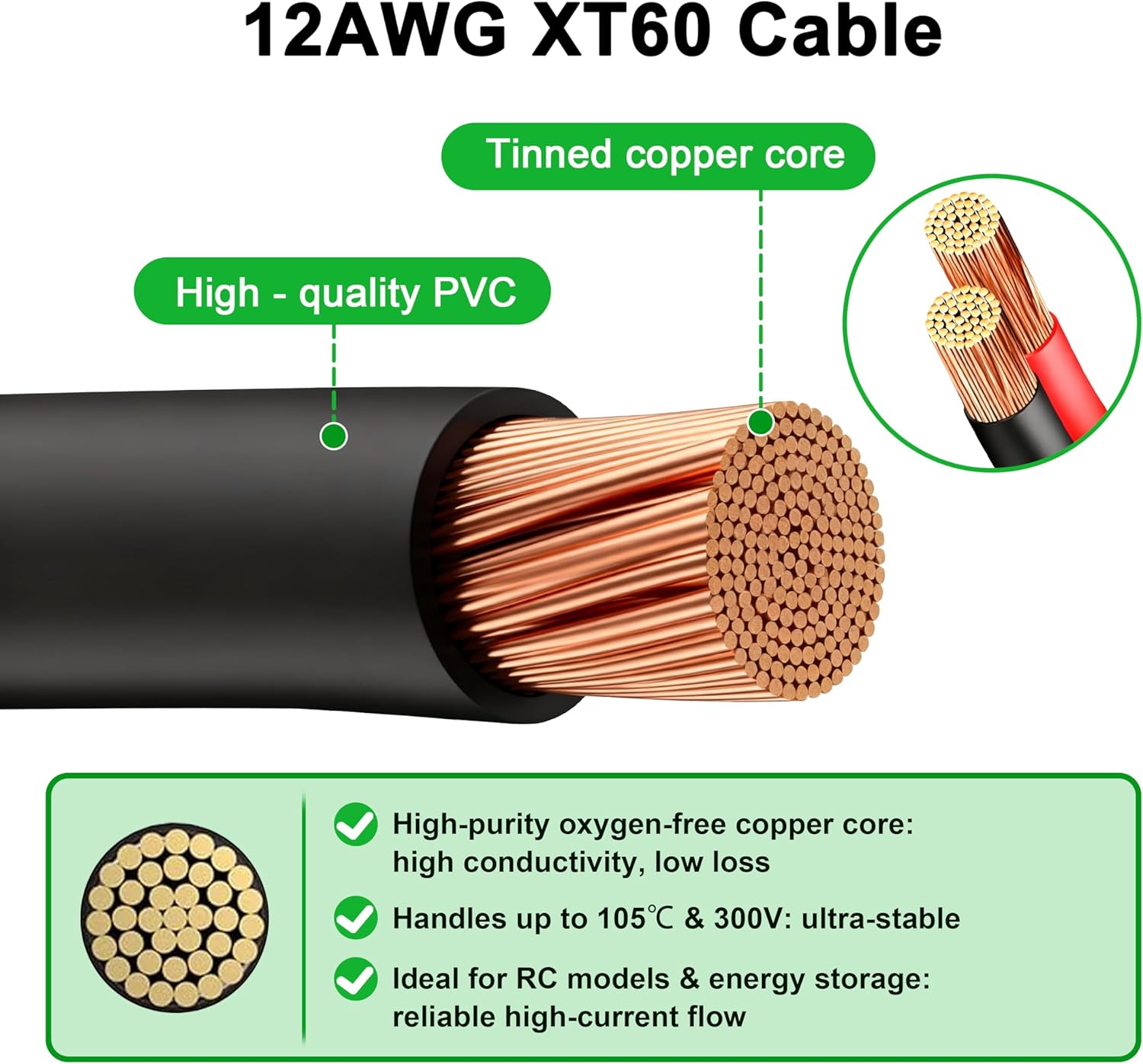 JMUYTOP 3FT 12AWG XT60 Panel M - Drone Battery Connector recensione e prezzo