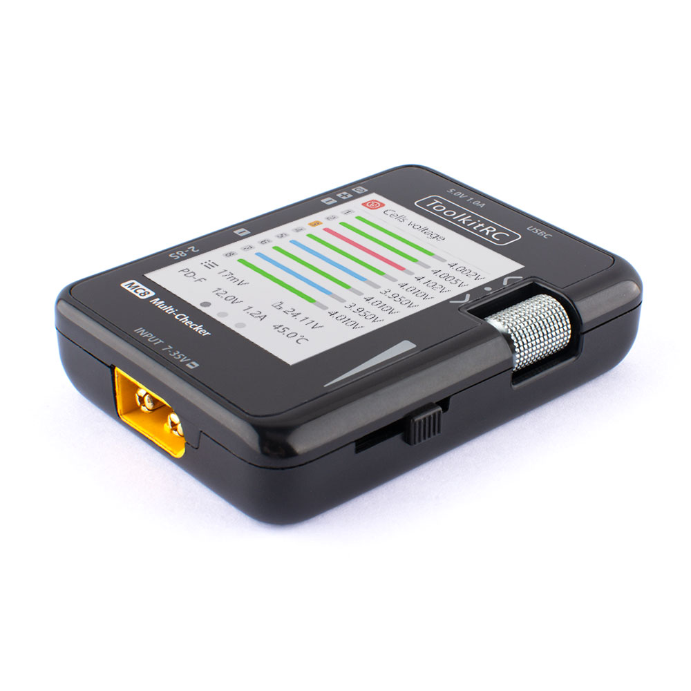 ToolkitRC MC8 Mini Size Cell c - Drone Battery Voltage Checker recensione e prezzo