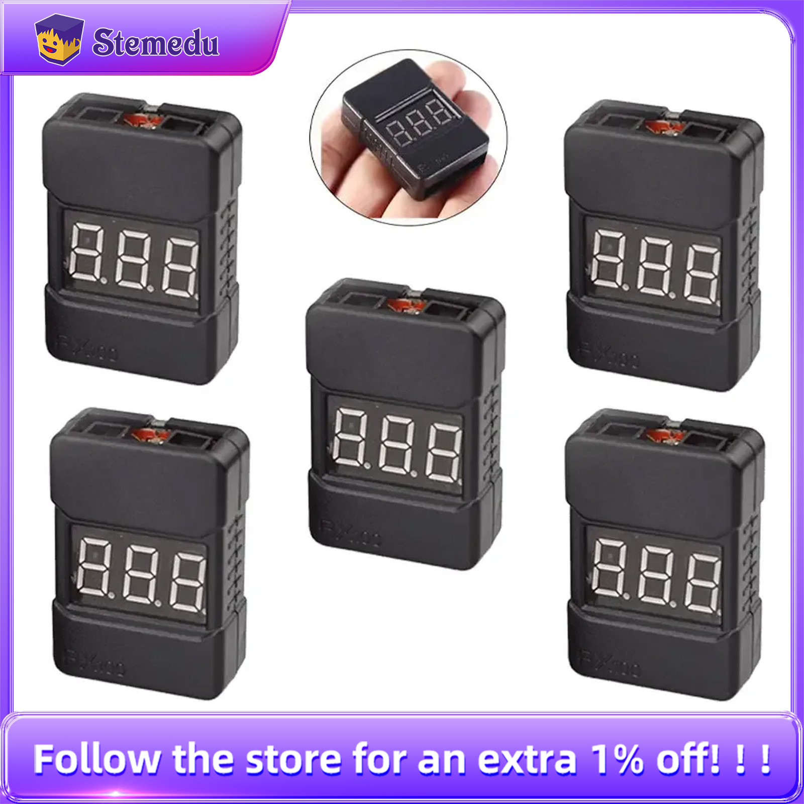 BX100 1-8S Lipo Battery Voltag - Drone Battery Alarm recensione e prezzo