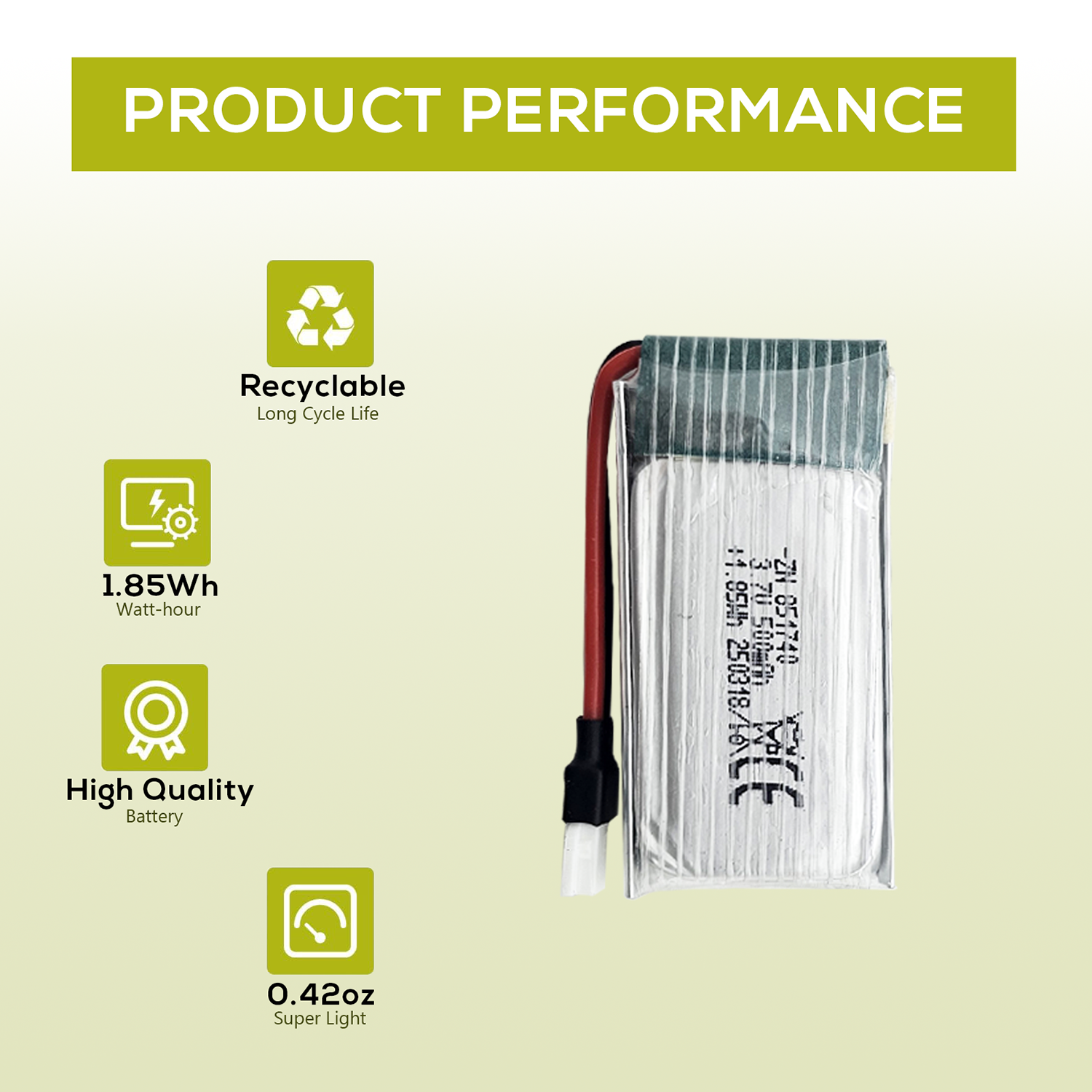 5Pcs 3.7V 500mAh LiPo Batterie - Drone Battery Bag recensione e prezzo