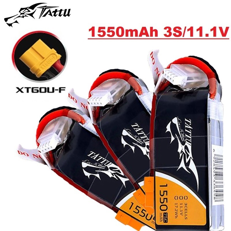 TATTU 3S 11.1V 1550mAh 75C LiP - Drone Battery 3S recensione e prezzo